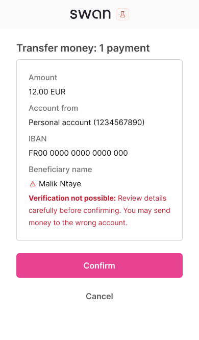 Verification not possible mobile consent screen